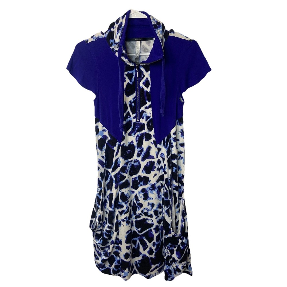 Kensie women's short-sleeve cowl neck above-the-knee dress‎ Abstract Size XS